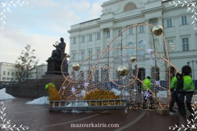 ポーランド旅行ワルシャワ観光新世界通りクリスマスイルミネーション